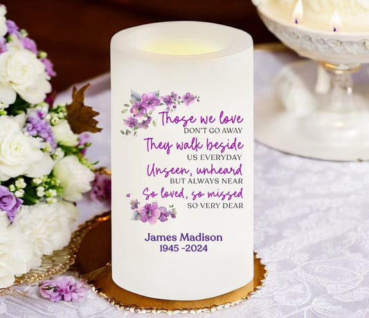 Those We Love Personalized Flameless LED Memorial Candle