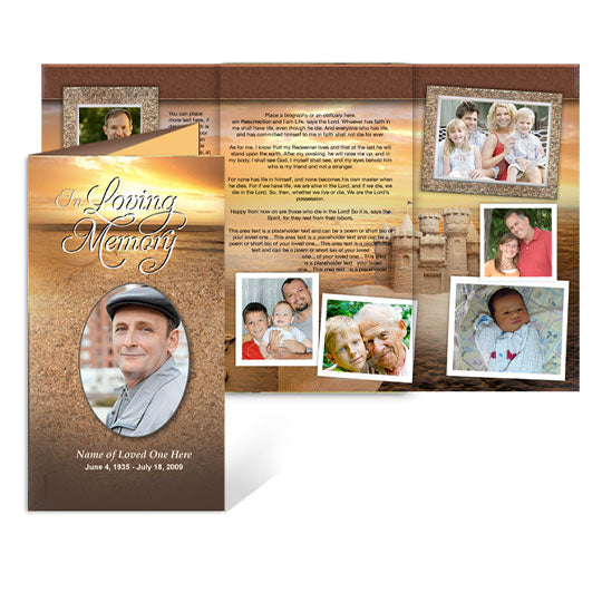 Timeless TriFold Funeral Brochure Template