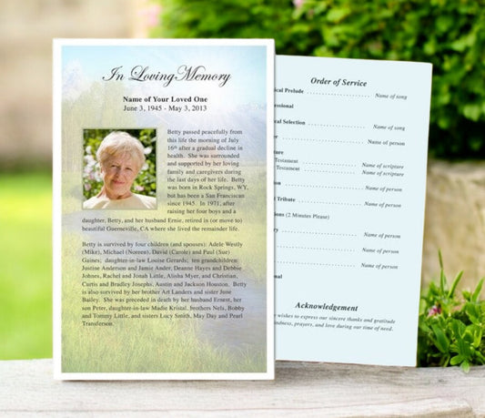 Tranquil Funeral Flyer Template