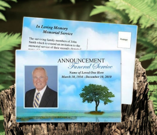 Treasure Funeral Announcement Template