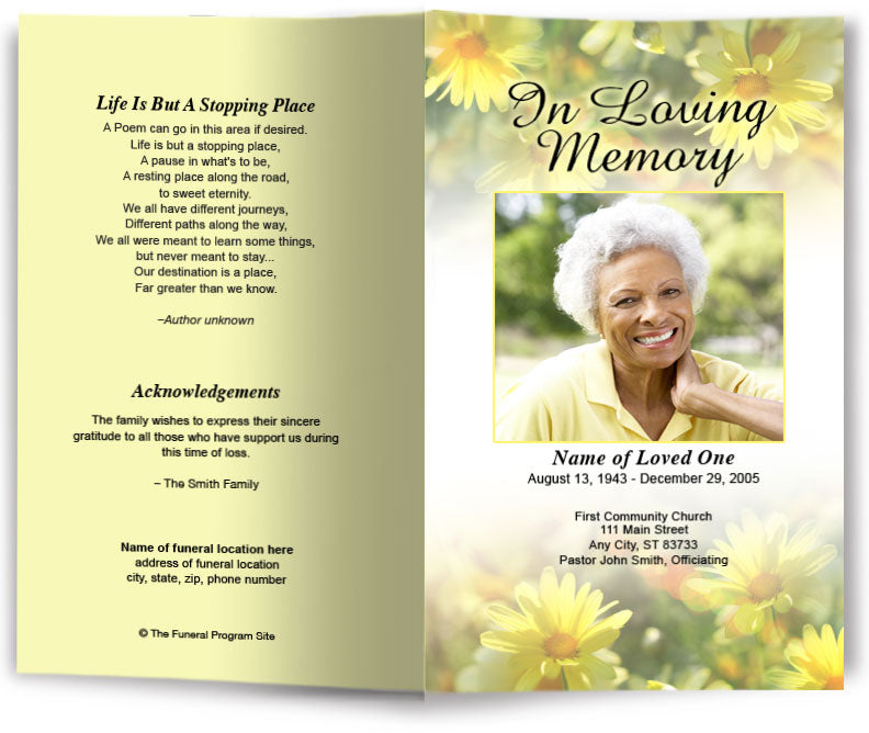 Funeral Pamphlets | Funeral Pamphlet Templates – Funeral Program-Site ...