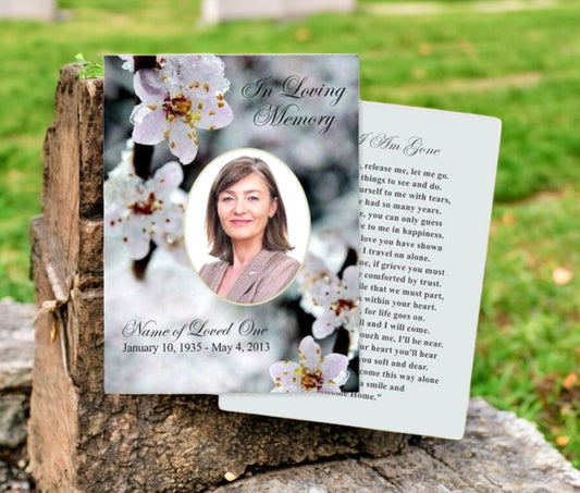 Winter Small Memorial Card Template