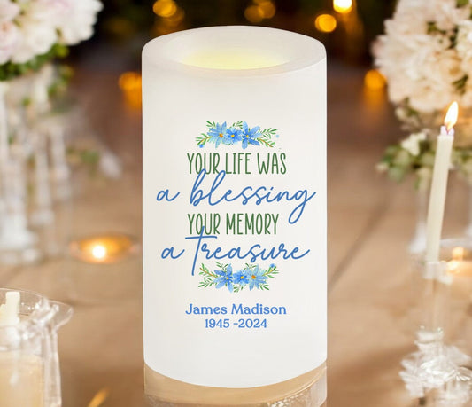 Your Life Personalized Flameless LED Memorial Candle