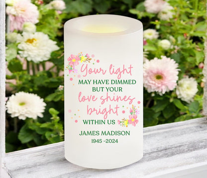 Your Light Personalized Flameless LED Memorial Candle