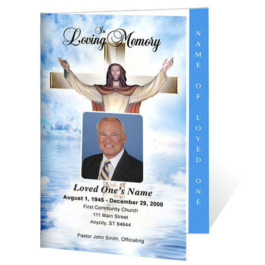 Assurance 4-Sided Graduated Funeral Program Template.