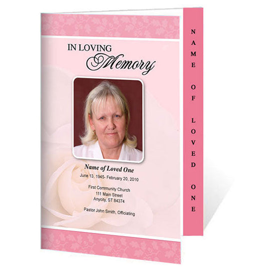 Bella 4-Sided Graduated Funeral Program Template.