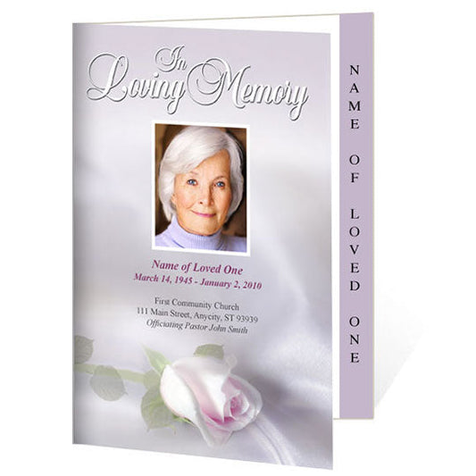 Beloved 4-Sided Graduated Funeral Program Template.