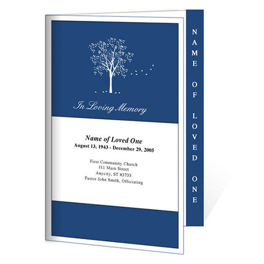 Solitude 4-Sided Graduated Funeral Program Template.