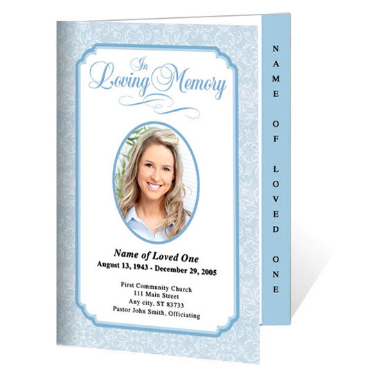 Cambria Letter 4-Side Graduated Funeral Program Template – Funeral ...