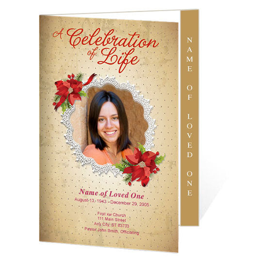 Carol 4-Sided Graduated Funeral Program Template.