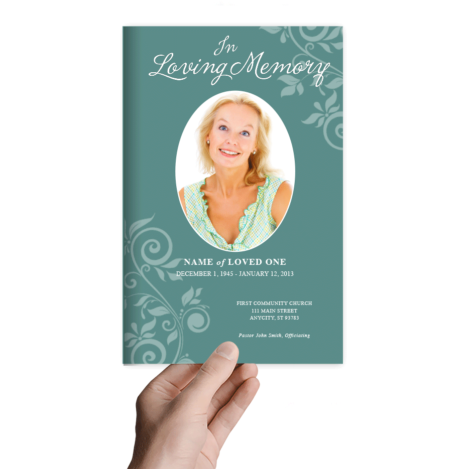 Decorative Funeral Program Template | DIY Funeral Programs – Funeral ...