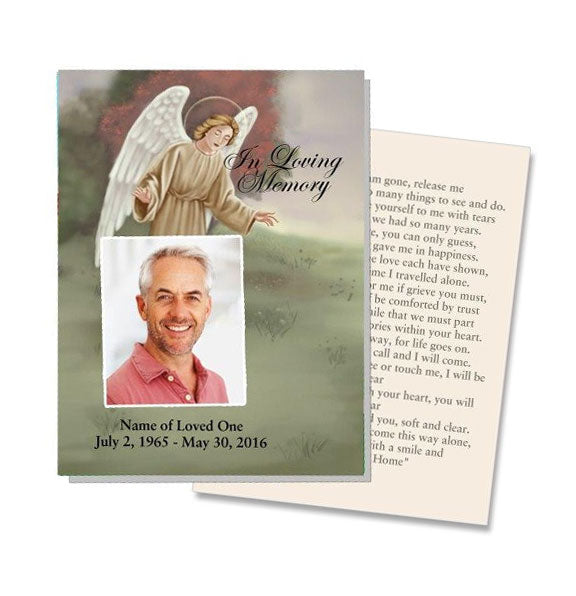 Delilah Small Memorial Card Template – Funeral Program-Site Funeral ...