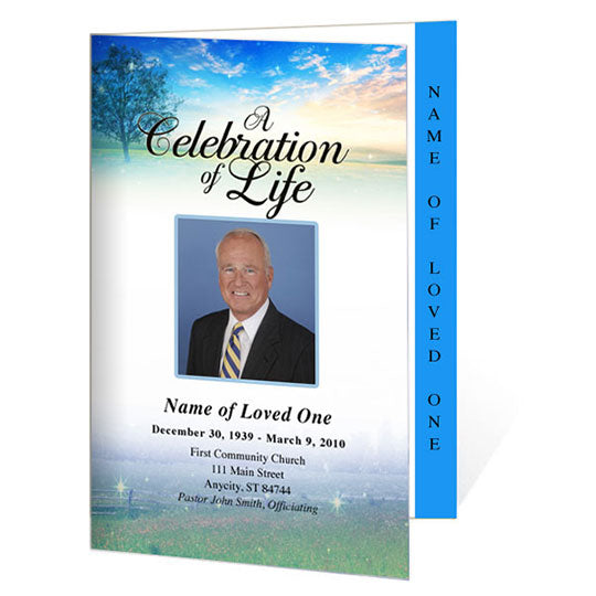 Destiny 4-Sided Graduated Funeral Program Template – Funeral Program ...