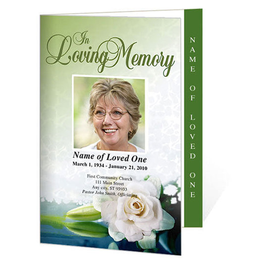 Divine 4-Sided Graduated Funeral Program Template.