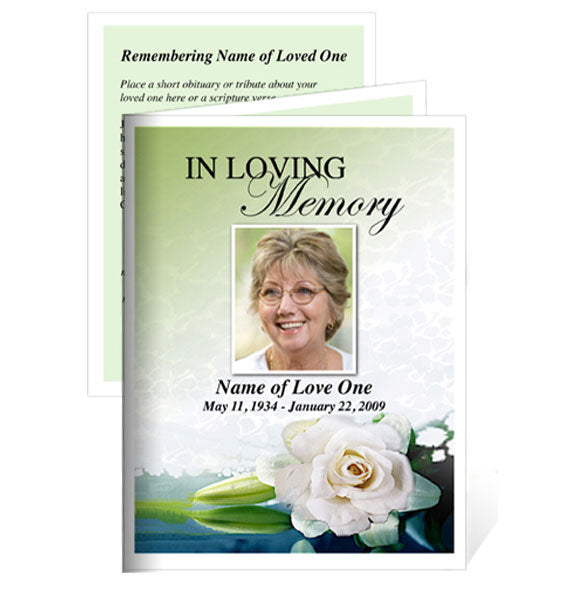 Divine Small Memorial Card Template – Funeral Program-Site Funeral ...