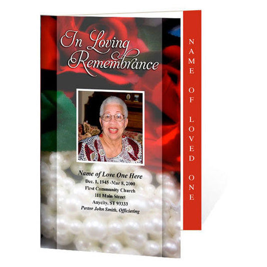 Elegance 4-Sided Graduated Funeral Program Template.