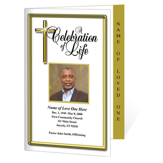 Embassy 4-Sided Graduated Funeral Program Template – Funeral Program ...