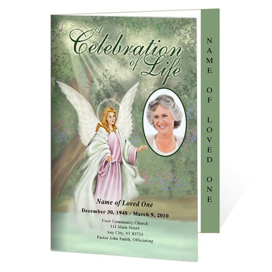 Faith 4-Sided Funeral Graduated Program Template.