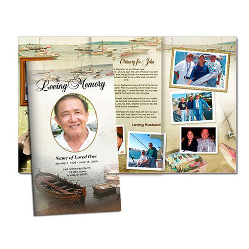 Fishing Trifold Funeral Brochures Template – Funeral Program-Site ...