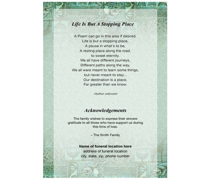 Kwanzaa 4-Sided Graduated Funeral Program Template.