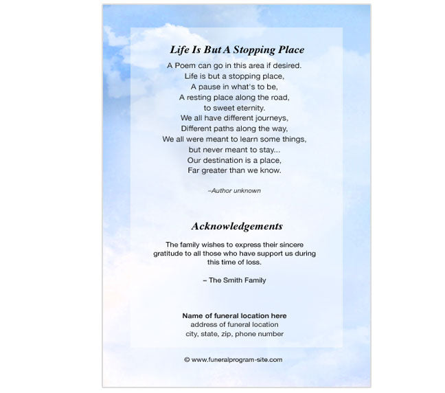 Salvation 4-Side Graduated Funeral Program Template – Funeral Program ...