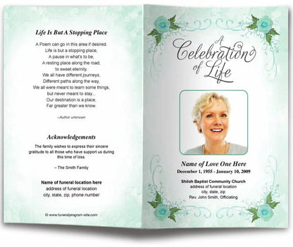 Lovely Funeral Program Template.