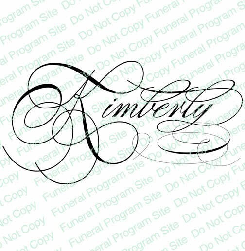 Kimberly Word Art Name Design | Funeral Program Site – Funeral Program ...