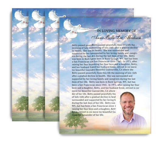 Gardener Funeral Flyer Design & Print (Pack of 50).