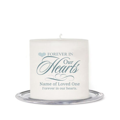 Forever Personalized Small Wax Memorial Candle.