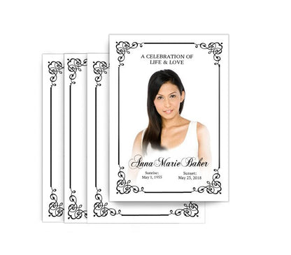 Cadence Funeral Postcard Design & Print (Pack of 50).