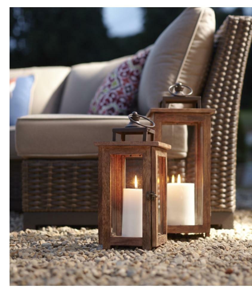 Those We Love Solid Wood Outdoor Memorial Lantern With Wax Candle.