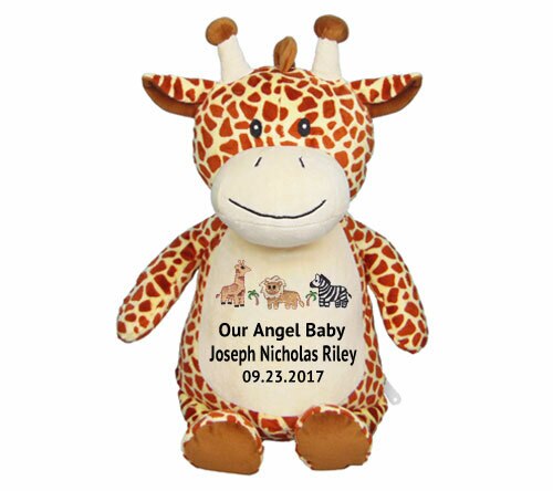 Giraffe Memorial Stuffed Animal-Urn – Funeral Program-Site