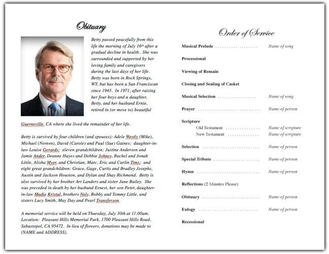 Funeral B Monogram Template | Funeral Programs – Funeral Program-Site ...