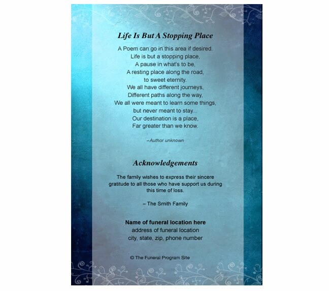 Devotion 4-Sided Graduated Funeral Program Template.