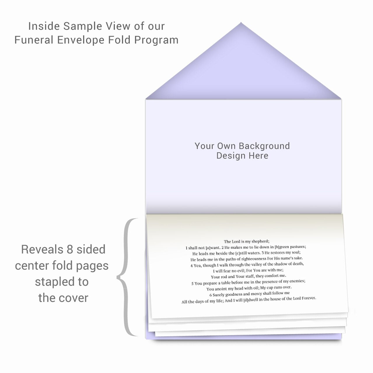 Custom Envelope Fold Program Design & Print (Pack of 50).