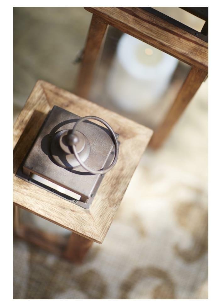 Those We Love Solid Wood Outdoor Memorial Lantern With Wax Candle.