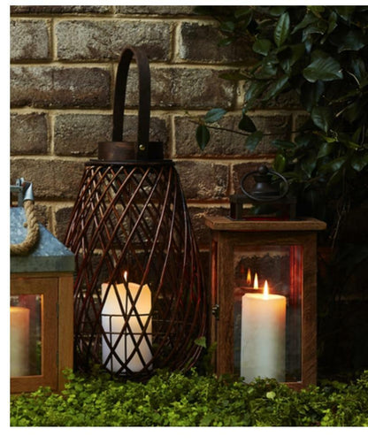 Those We Love Solid Wood Outdoor Memorial Lantern With Wax Candle.