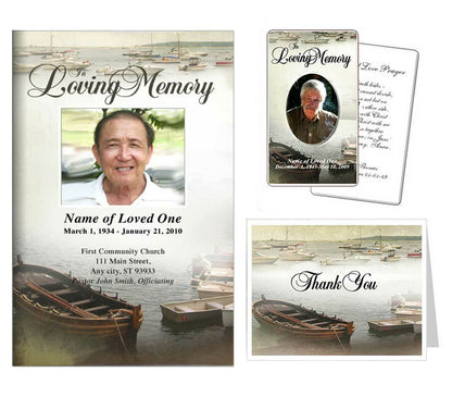 Funeral Templates Set - Fishing.