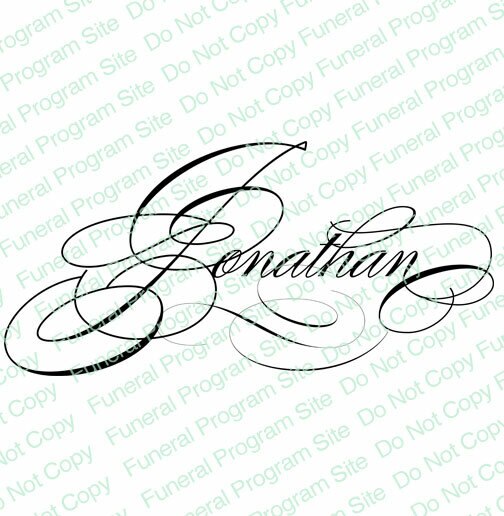 Jonathan Word Art Name Design.