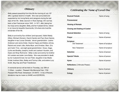 Nigeria Funeral Program Template.