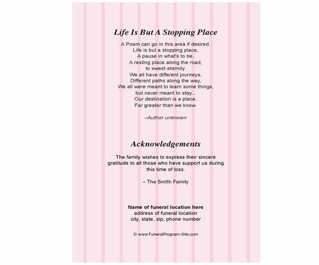 Celina Funeral Program Template | Funeral Programs – Funeral