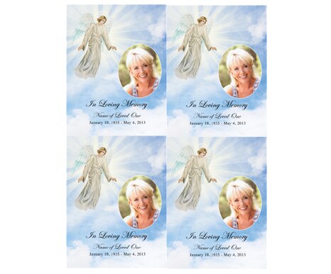 Devout Small Memorial Card Template.