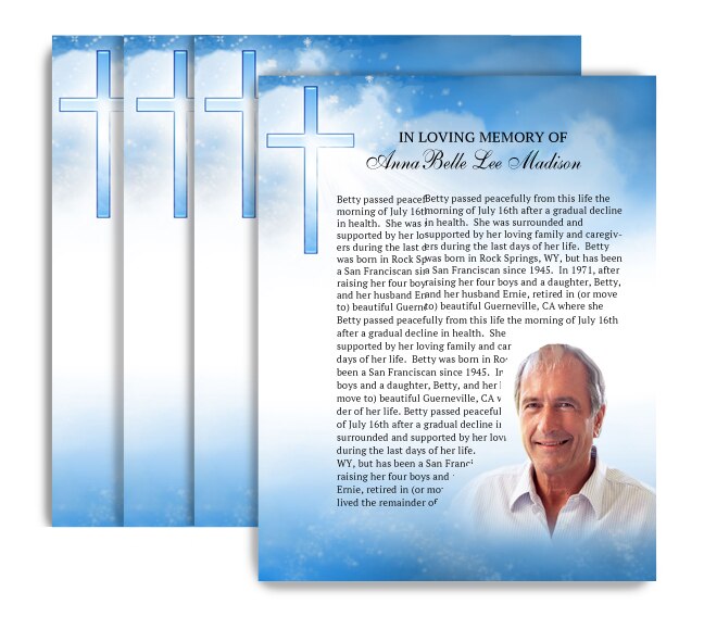 Heaven Funeral Flyer Design & Print (Pack of 50).