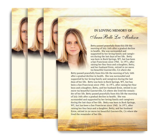 Shine Funeral Flyer Design & Print (Pack of 50).