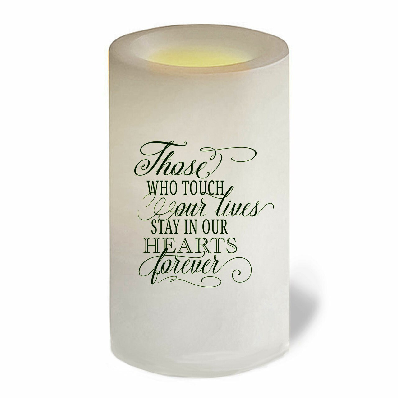 Flourish Leaves Flameless LED Memorial Candle.