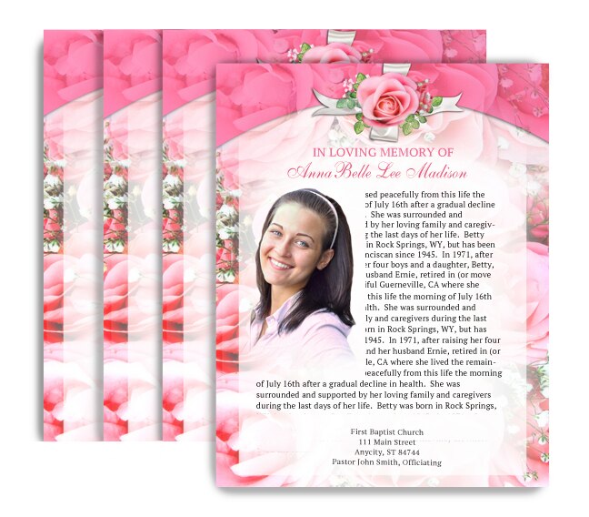 Precious Funeral Flyer Design & Print (Pack of 50).