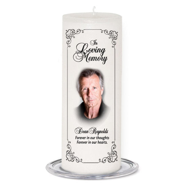 Signature Personalized Wax Pillar Memorial Candle – Funeral Program ...