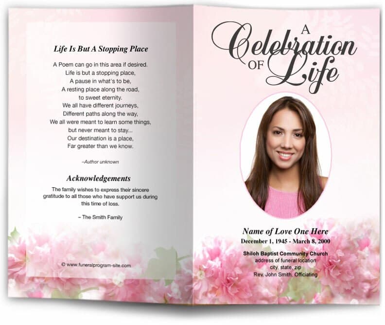 Garland Funeral Program Template | Funeral Program Site – Funeral ...