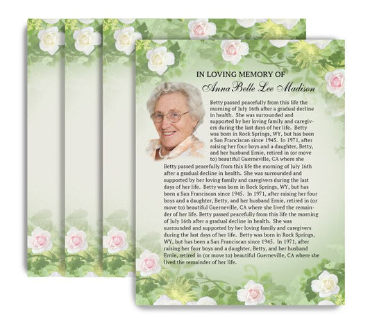 Garden Funeral Flyer Design & Print (Pack of 50).