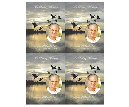 Flight Small Memorial Card Template.